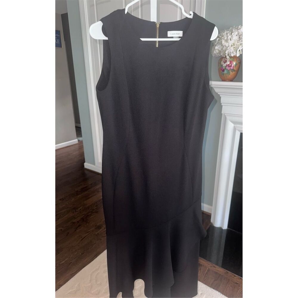 Calvin Klein Women's Black Fit & Flare Cocktail Dress Size 12‎ NEW